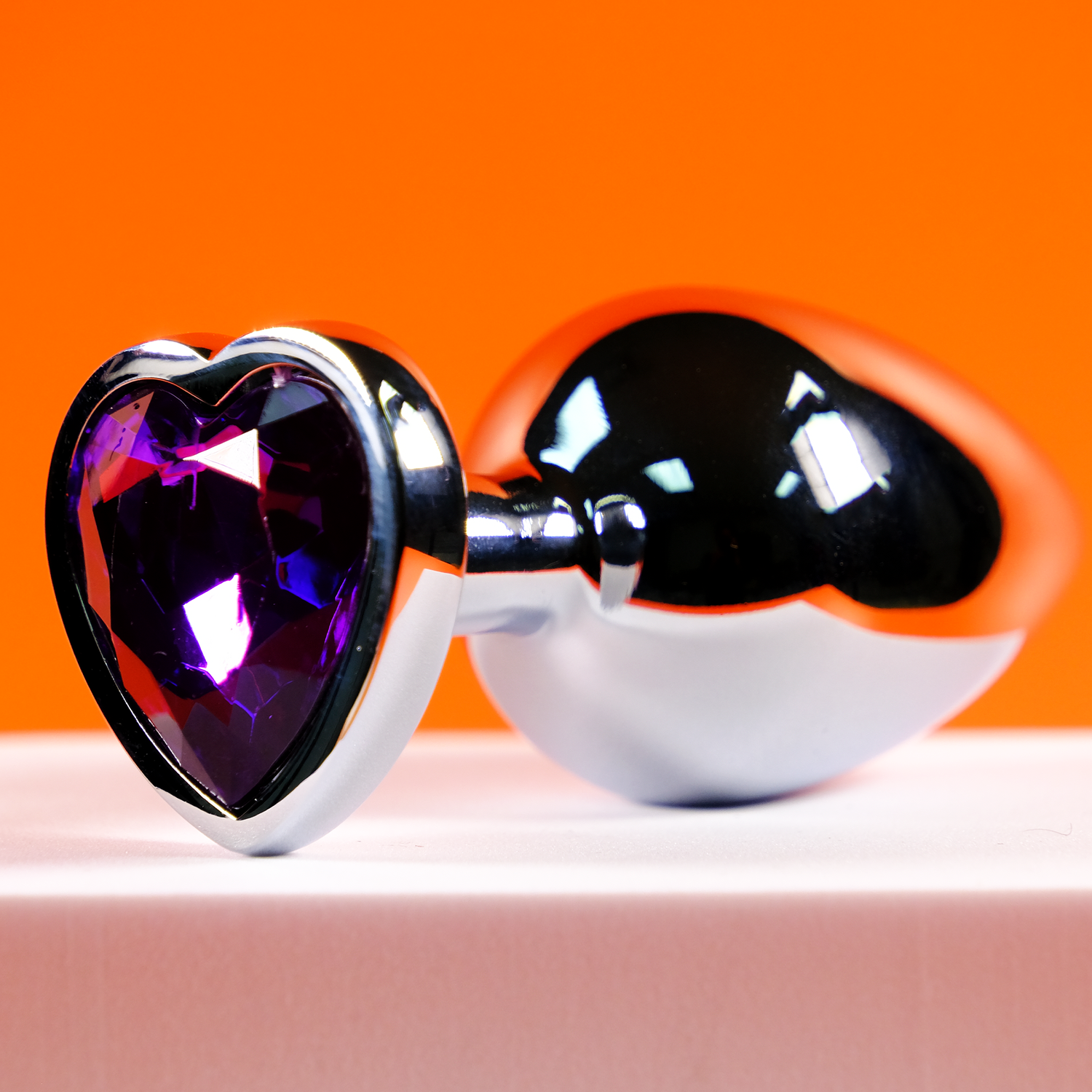 Heart Butt Plug - Large, Purple Heart Butt Plug - Large, Purple