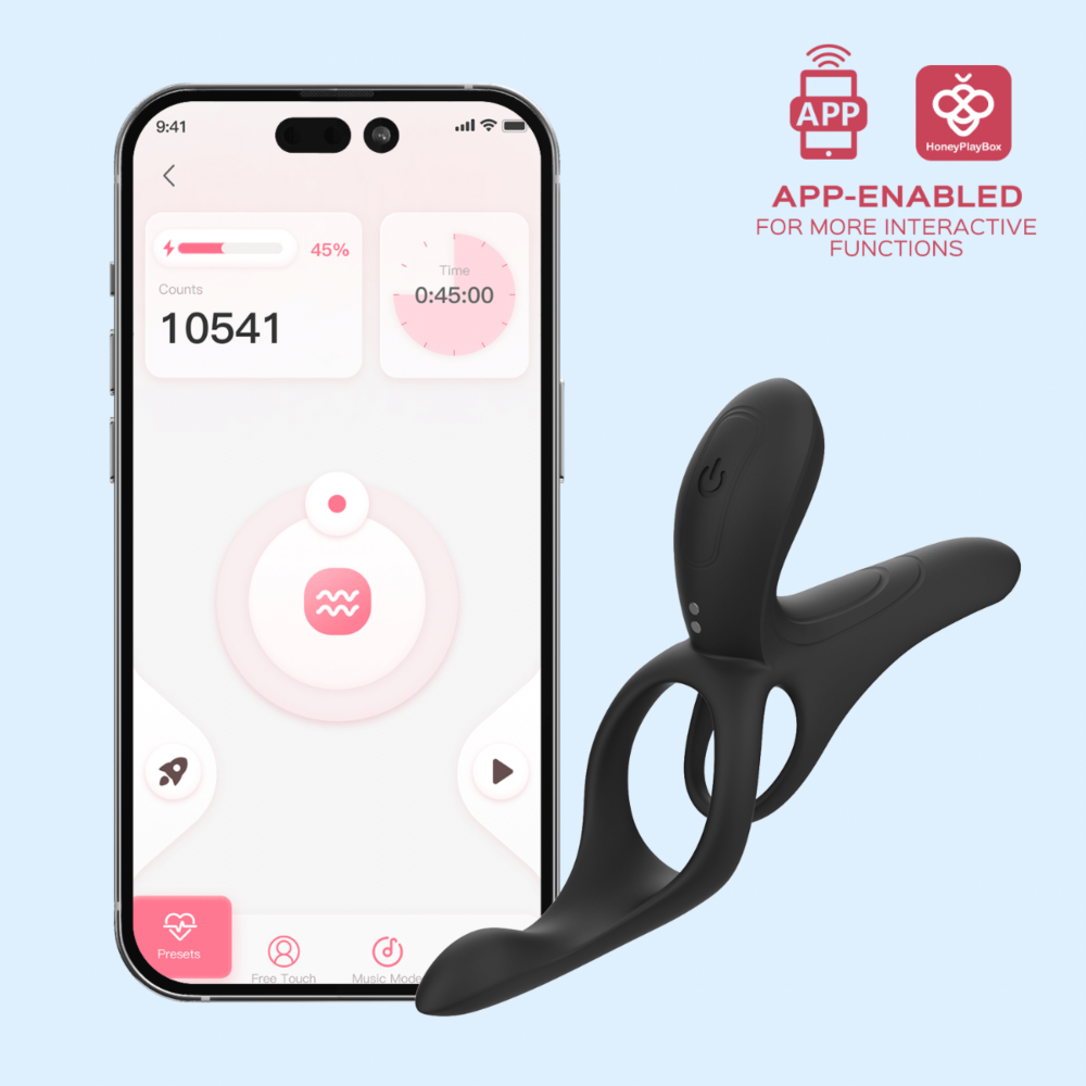 Vibromasseur pour couple Pleasure Pivot contrôlé par application
