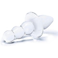 Glas Titus Beaded Butt Plug - Clear