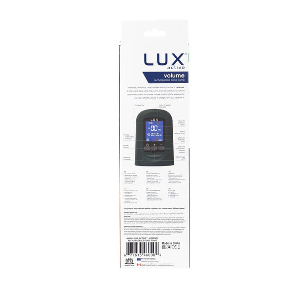 LUX active Volume – Pompe à pénis rechargeable 