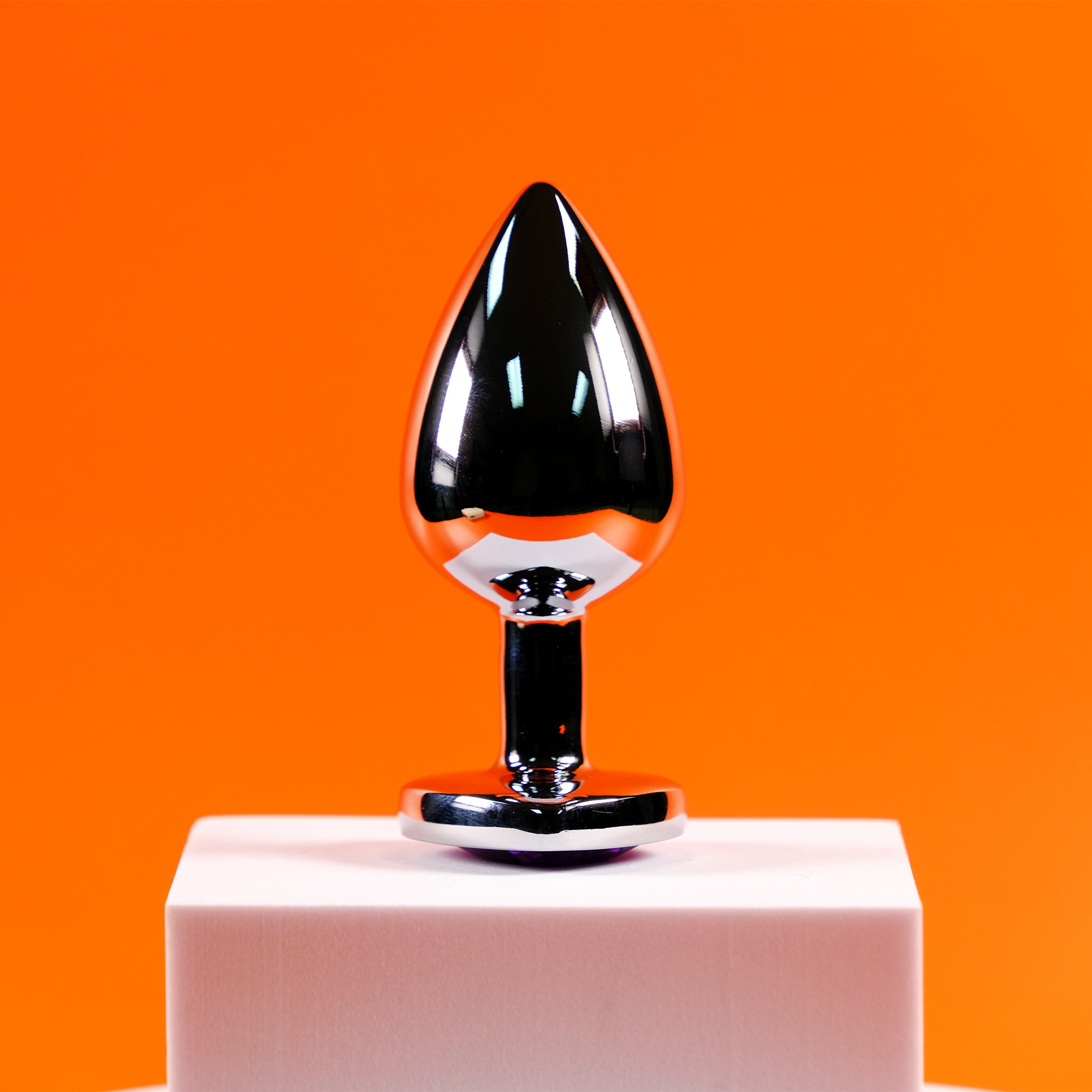 Plug anal en forme de cœur - Grand, violet