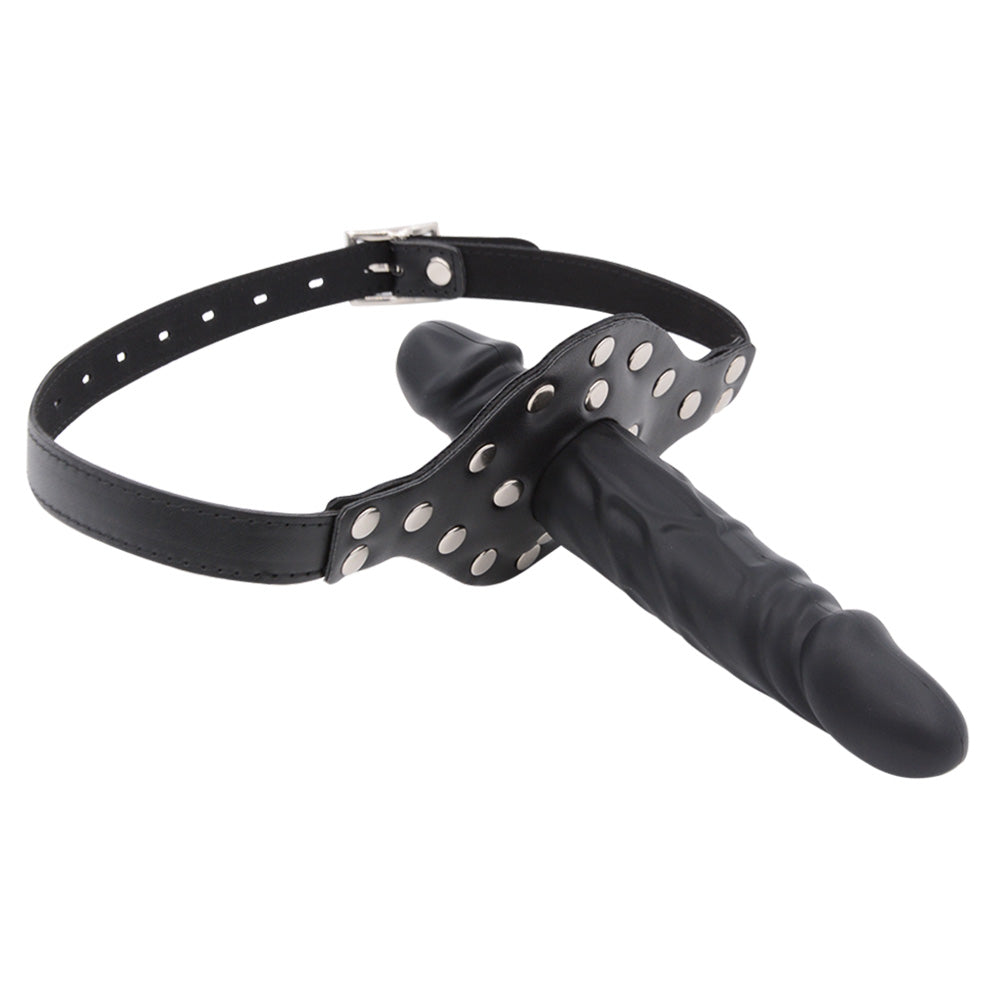 Lockable Double-Ended Silicone Dildo Gag