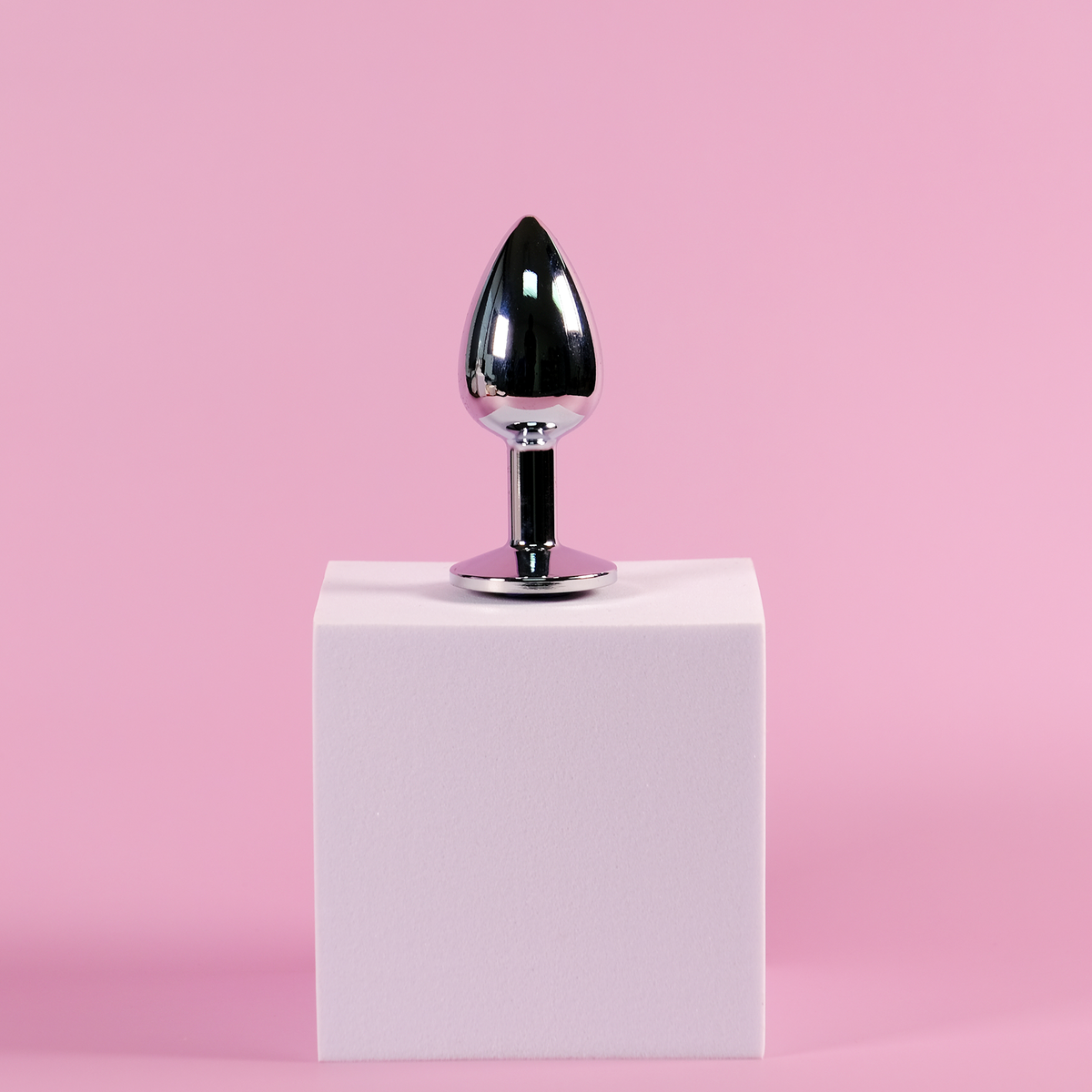 Plug anal rond en diamant - Petit, arc-en-ciel