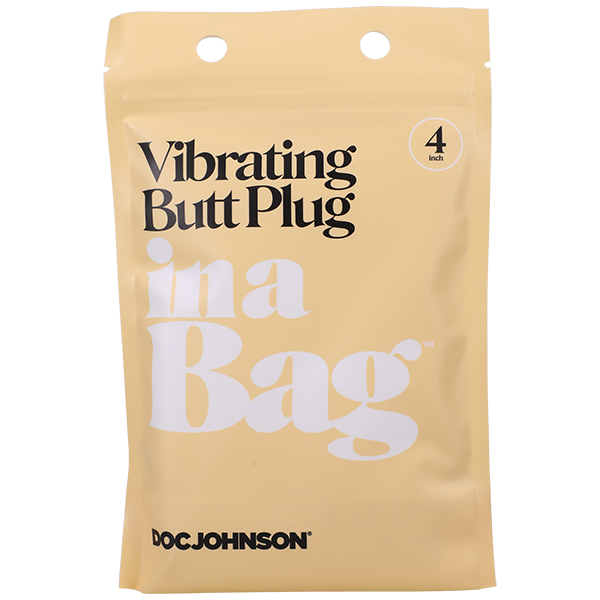 Vibrating Butt Plug In A Bag - 4 Inch - Thorn & Feather