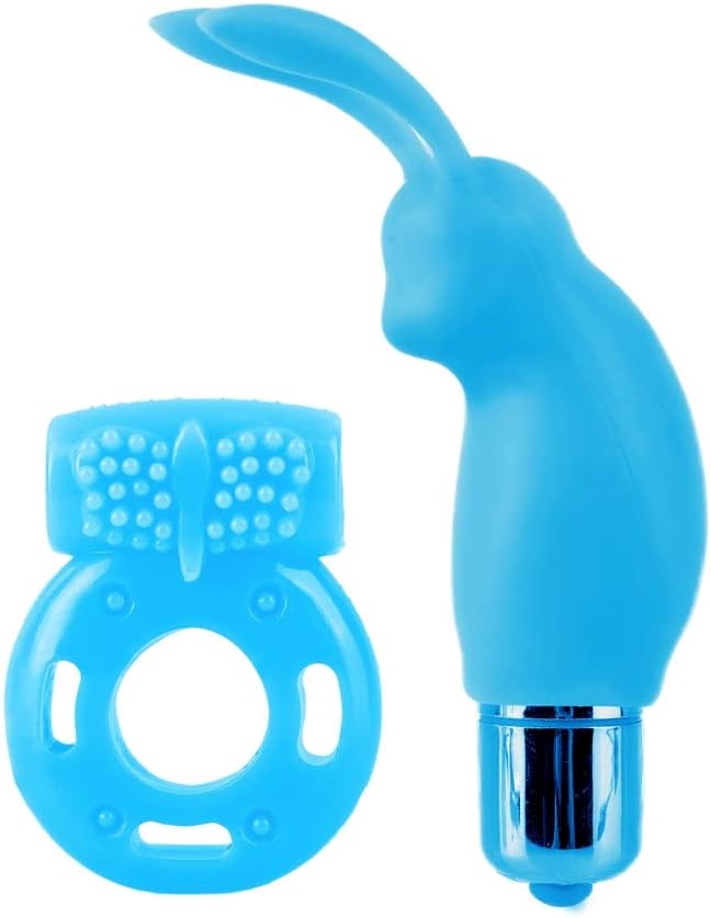 Neon Vibrating Couples Kit - Blue