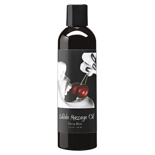 Huile de massage comestible Earthly Body - Cerise, 8 oz/236 ml