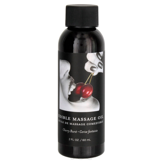 Earthly Body Edible Massage Oil - Cherry, 2oz/60ml