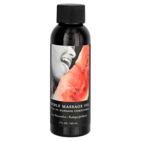 Earthly Body Edible Massage Oil - Watermelon, 2oz/60ml
