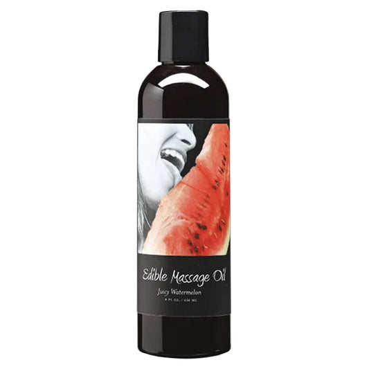 Earthly Body Edible Massage Oil - Watermelon, 8oz/236ml