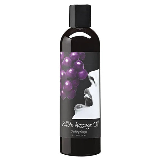 Earthly Body Edible Massage Oil - Grape, 8oz/236ml