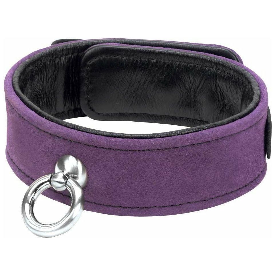 Punishment Purple Suede Bondage Collar