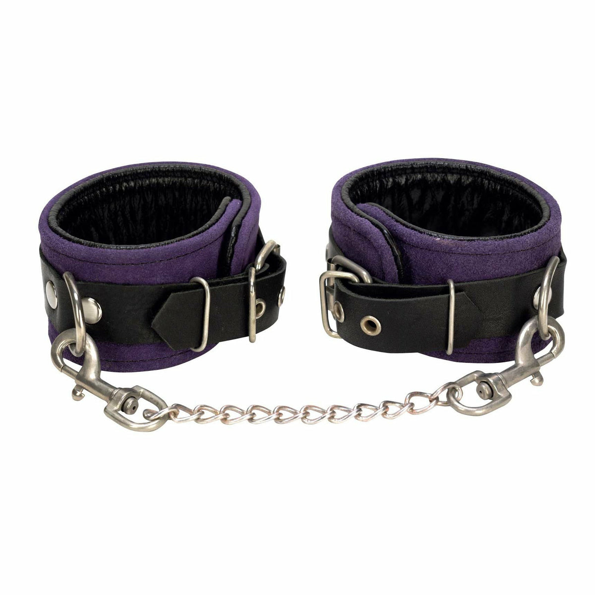 Punishment Purple Suede Bondage Ankle Cuffs