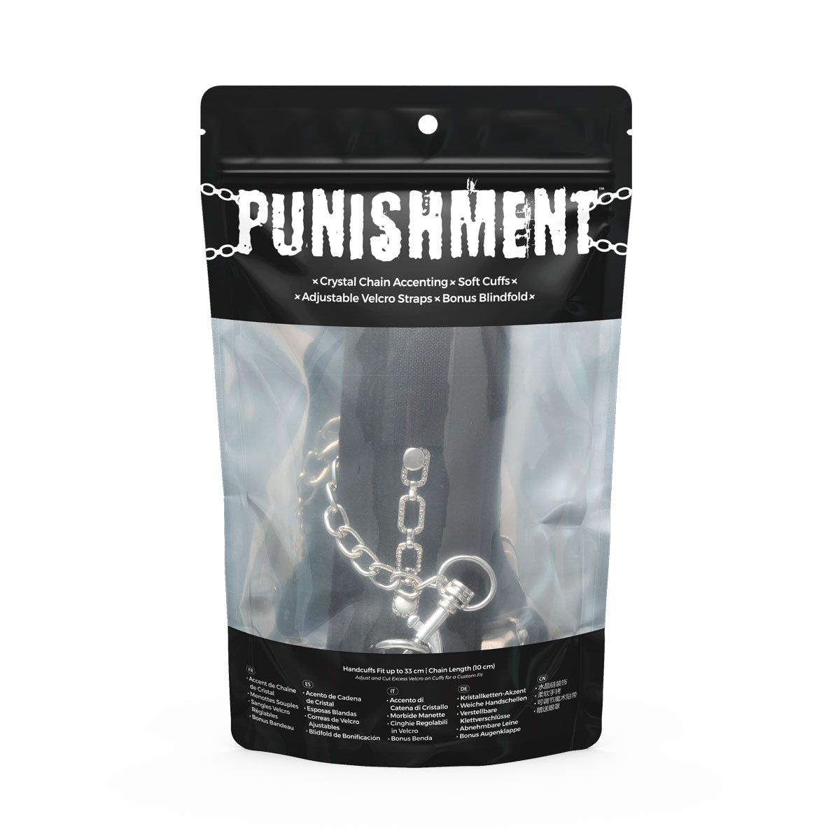 Punishment Crystal Detail Handcuffs - Black