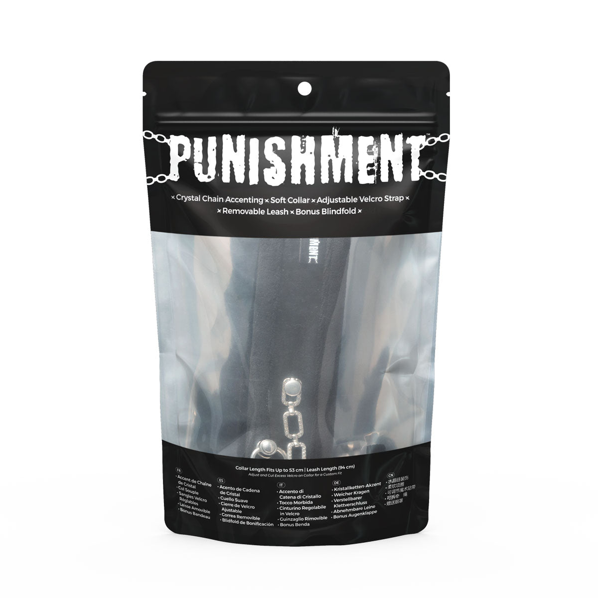 Punishment Crystal Collar & Leash - Black