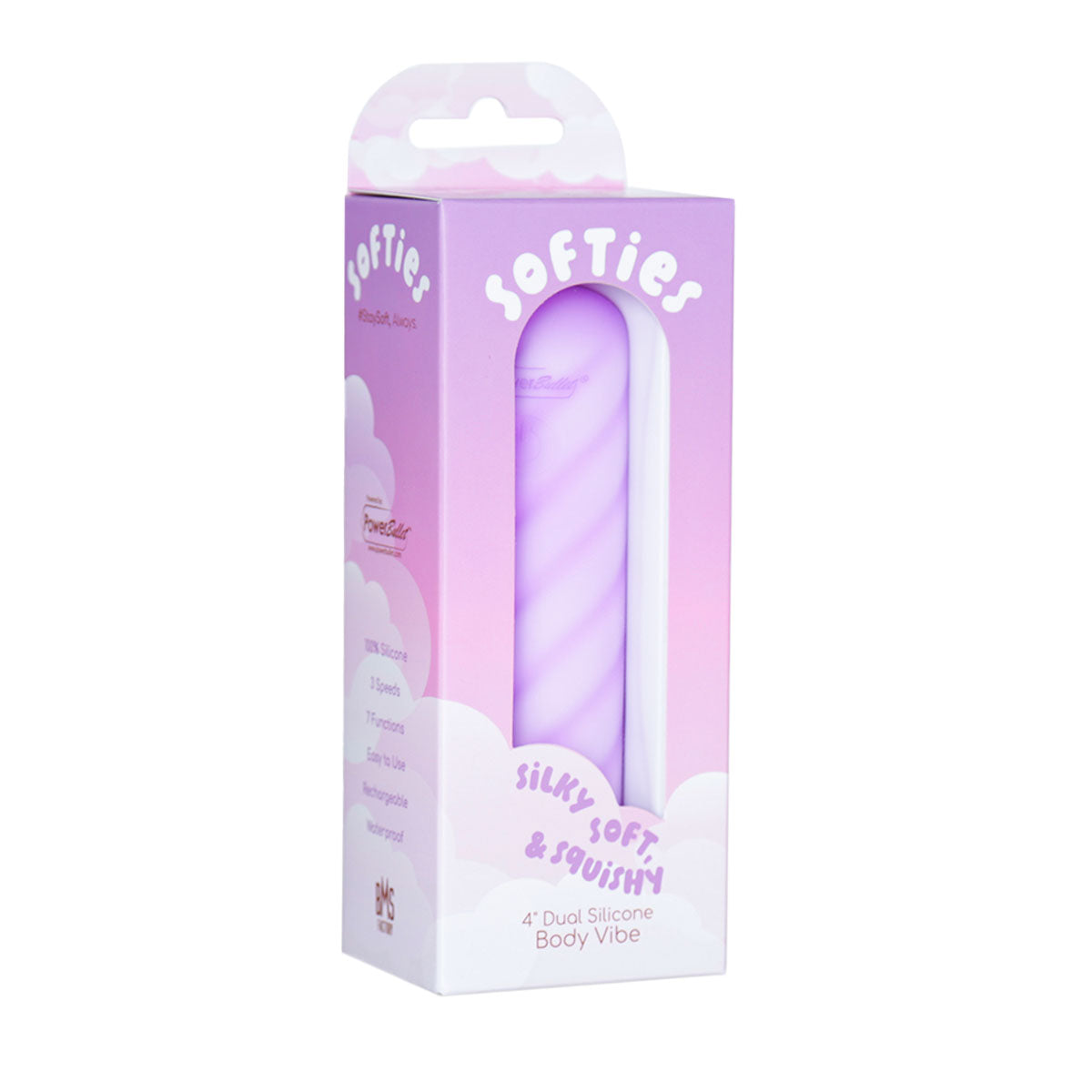 Vibrateur corporel Softies 4” en silicone double.