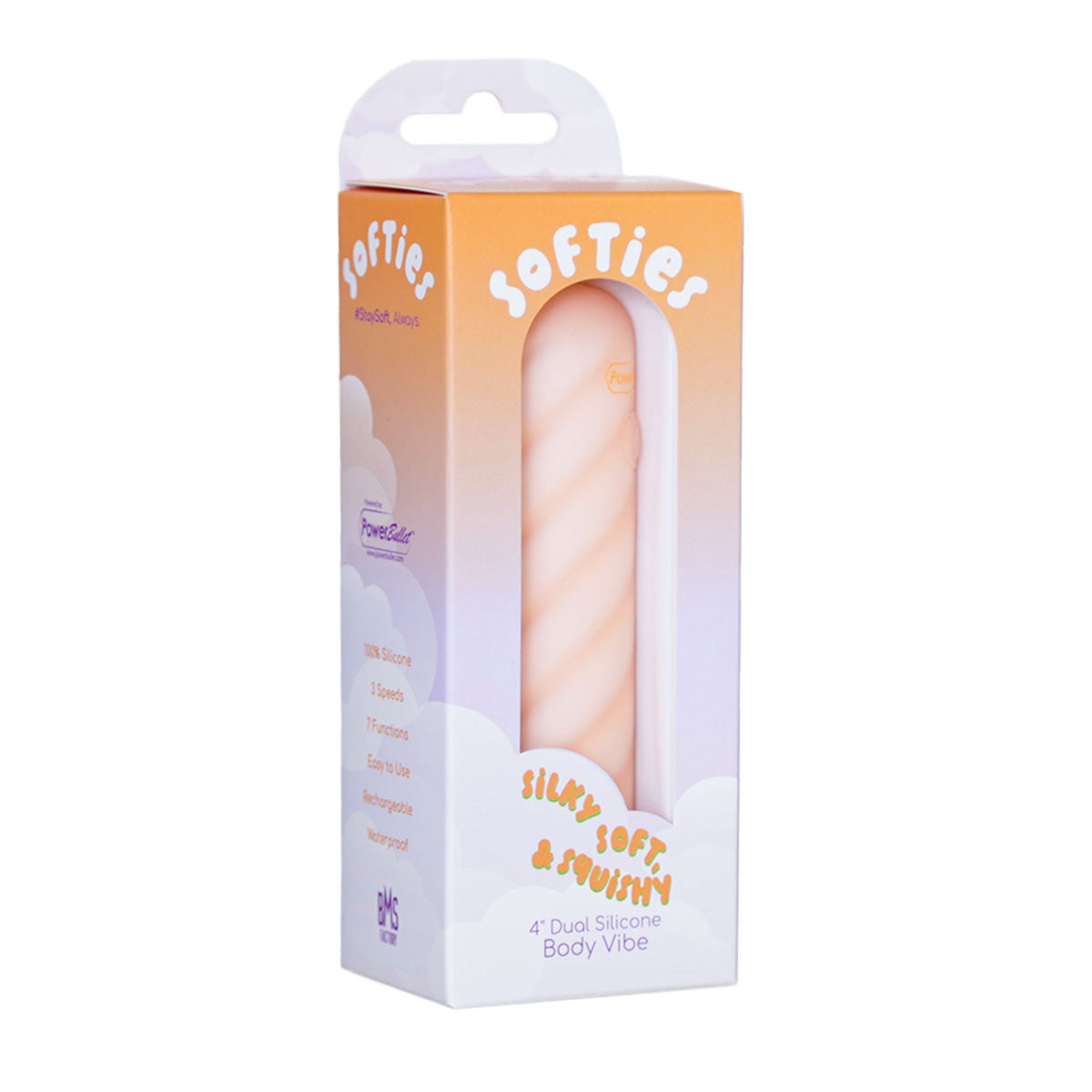 Vibrateur corporel Softies 4” en silicone double.