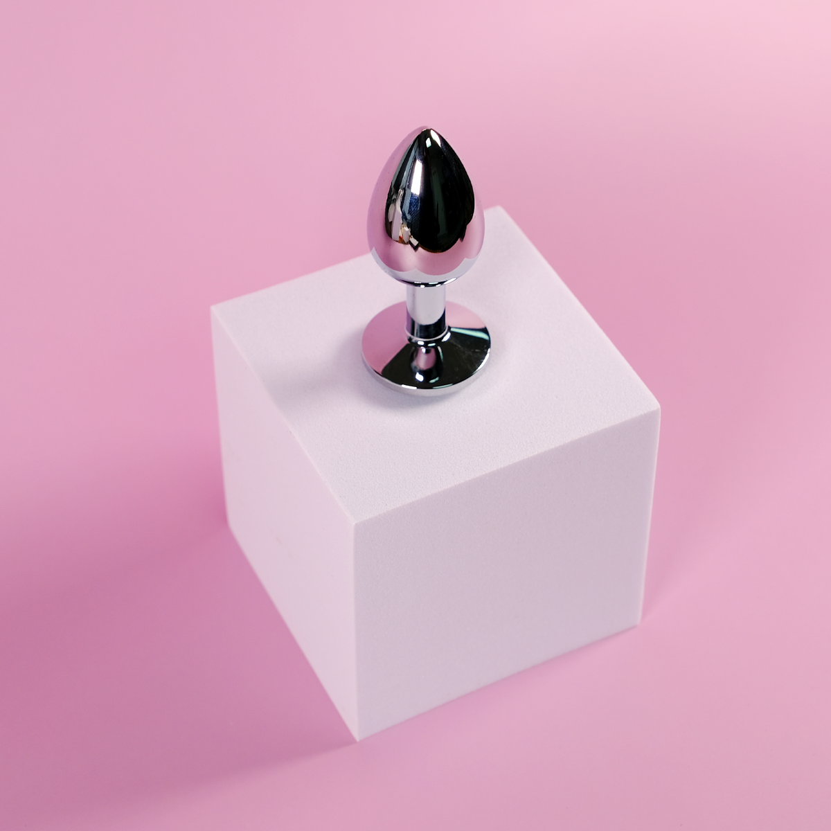 Plug anal rond en diamant - Petit, arc-en-ciel