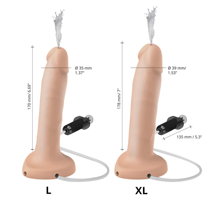 Godemiché réaliste à éjaculation féminine vanille - L