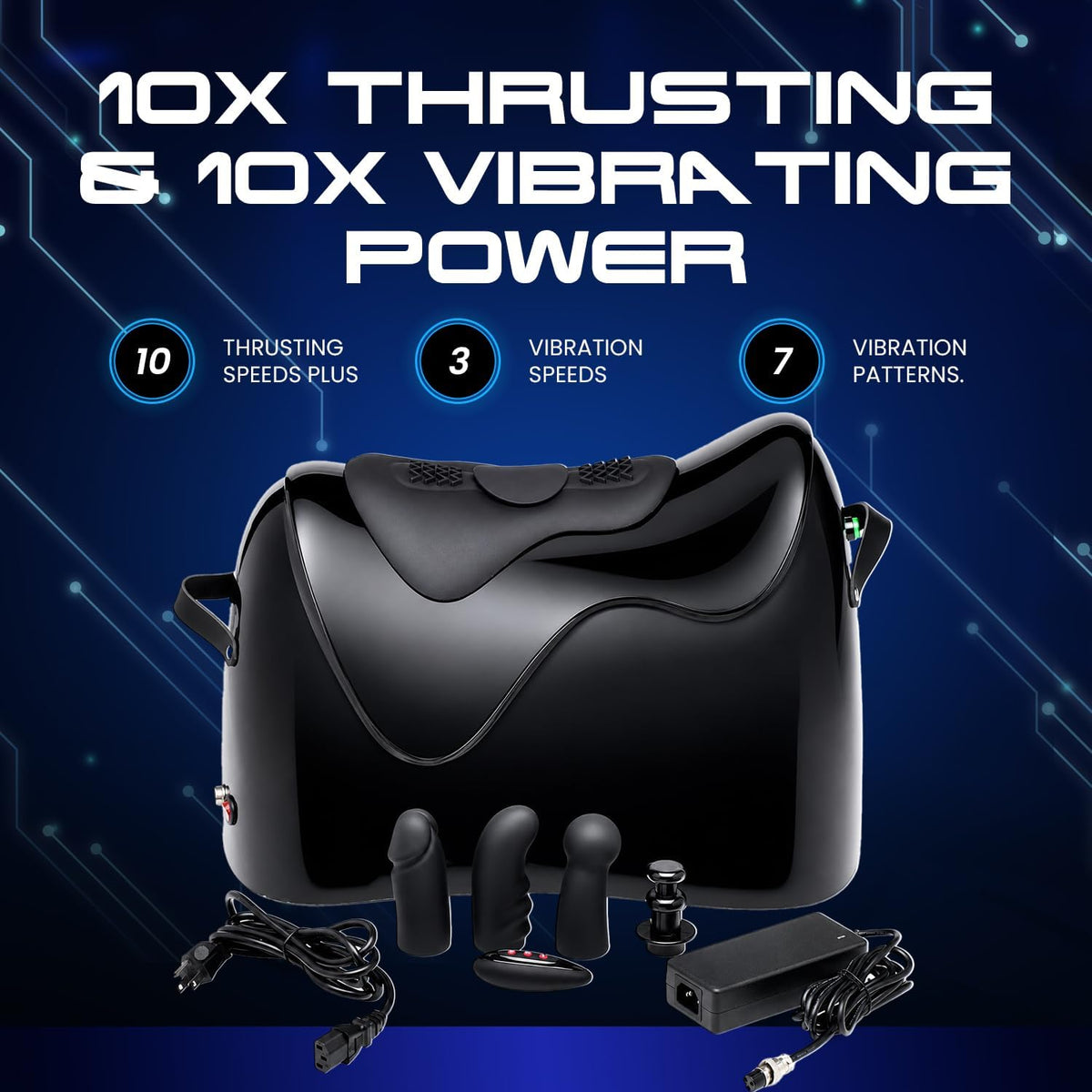 LoveBotz The Bucking Saddle 10X Thrusting & 10X Vibrating Saddle Sex Machine