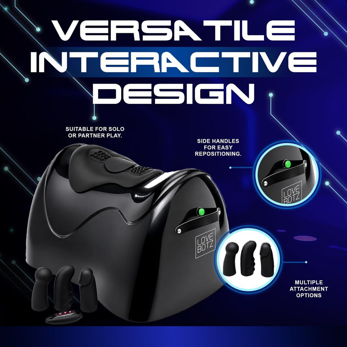 LoveBotz The Bucking Saddle 10X Thrusting & 10X Vibrating Saddle Sex Machine