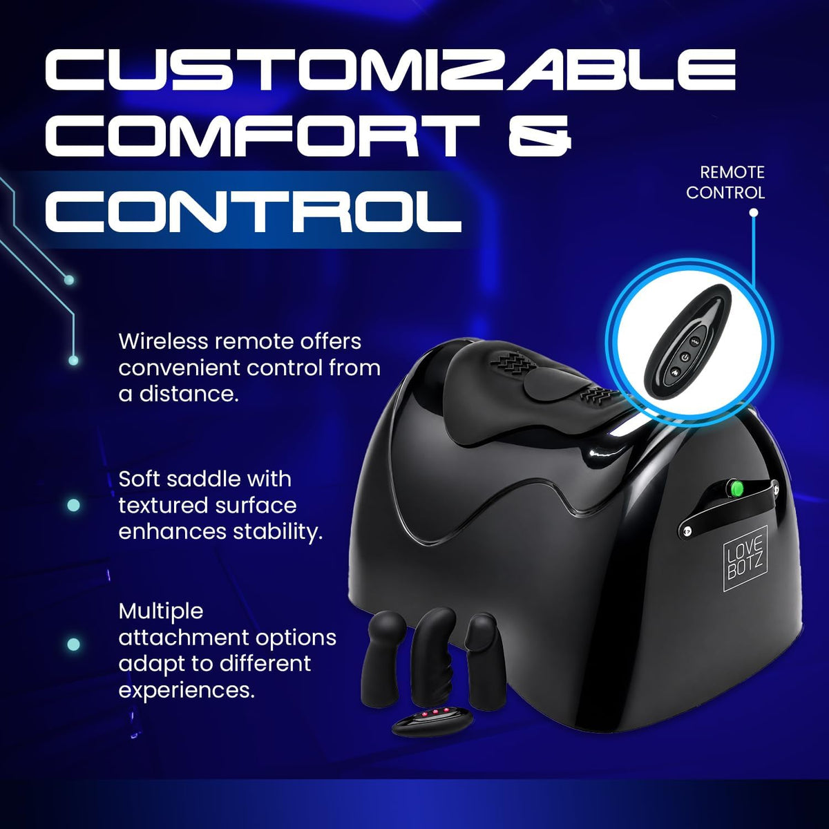 LoveBotz The Bucking Saddle 10X Thrusting & 10X Vibrating Saddle Sex Machine