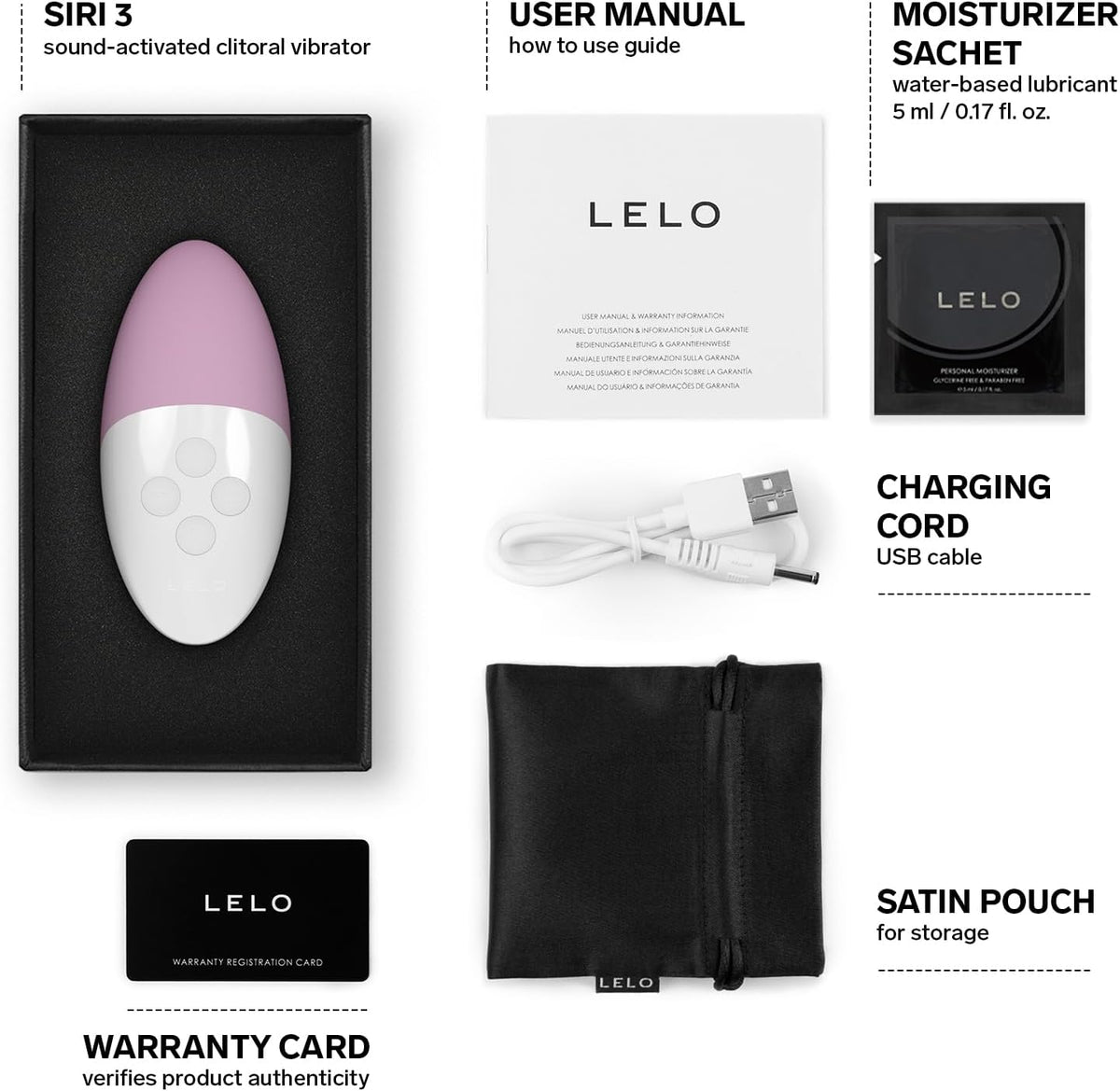 Lelo Siri 3 Vibromasseur clitoridien activé par le son