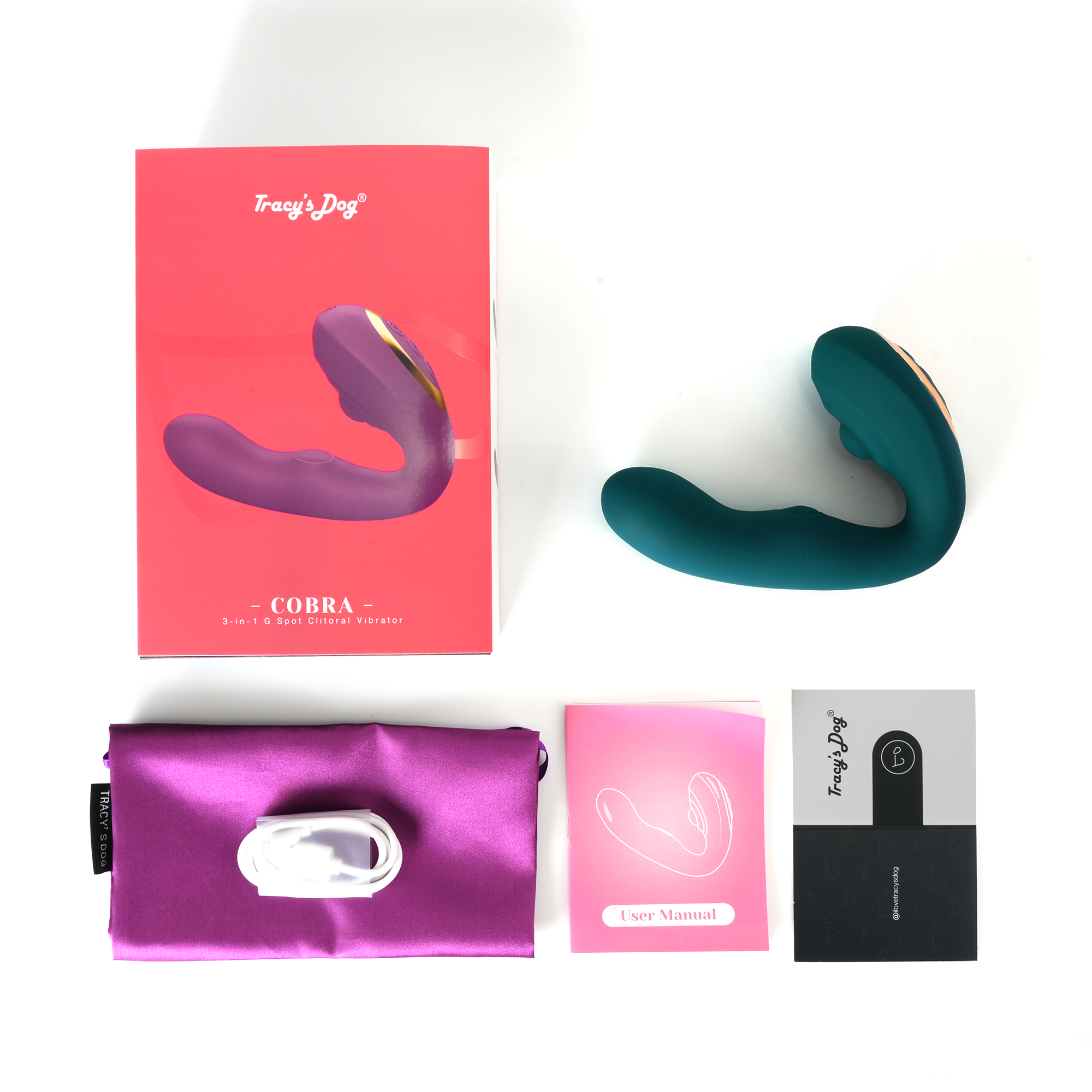 Vibromasseur à battement sphérique Cobra de Tracy's Dog