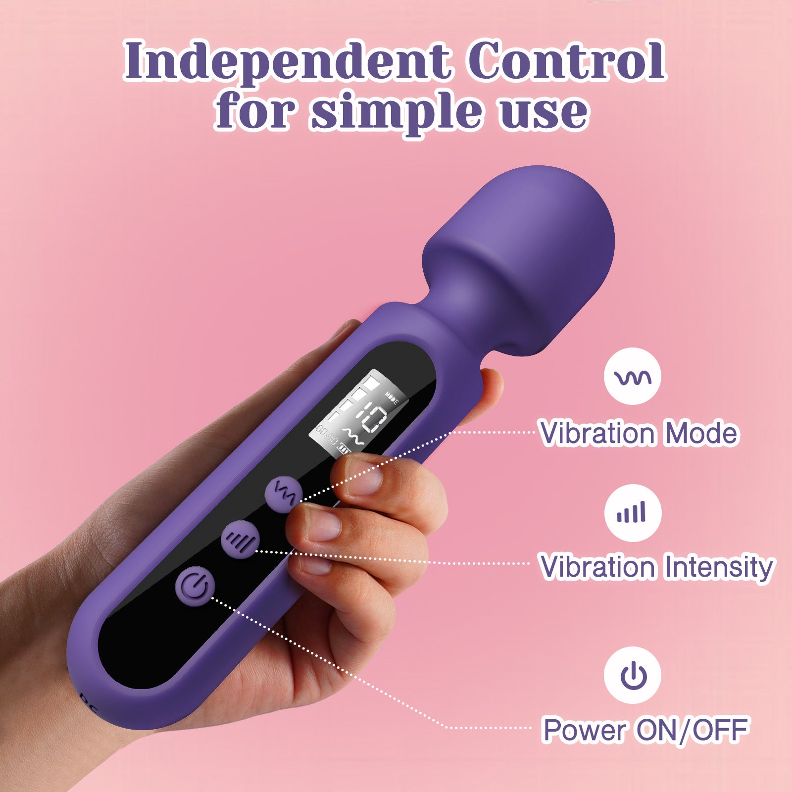 Kits de vibromasseurs Tracy's Dog Wand avec écran LCD