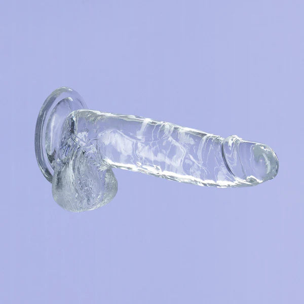 Gode ​​transparent Addiction Crystal 7" avec boules