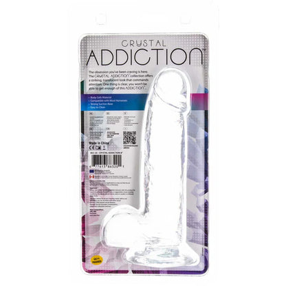 Addiction Crystal – 8" Clear Dildo with Balls