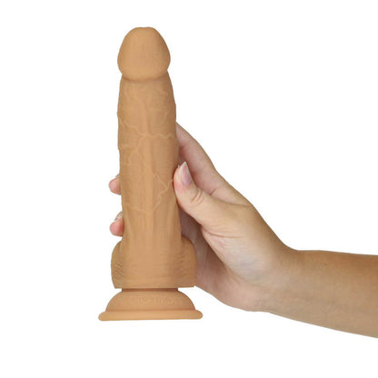 8" Silicone Dual Density Dildo – Caramel