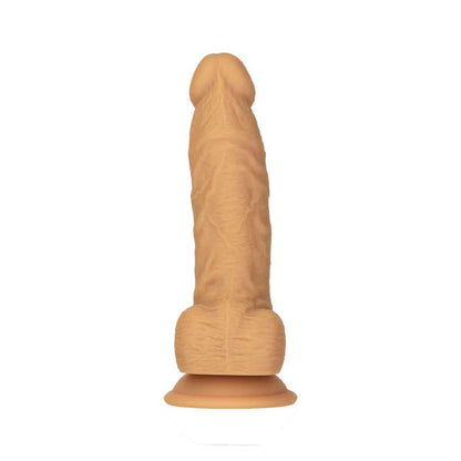 8" Silicone Dual Density Dildo – Caramel