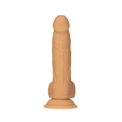 8" Silicone Dual Density Dildo – Caramel