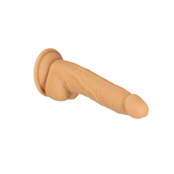 8" Silicone Dual Density Dildo – Caramel