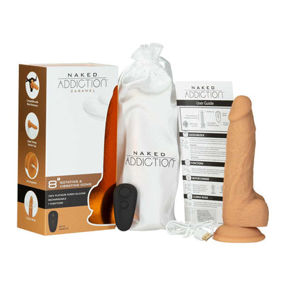 8" Rotating & Vibrating Dildo with Remote