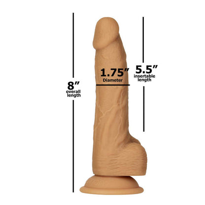 8" Silicone Dual Density Dildo – Caramel