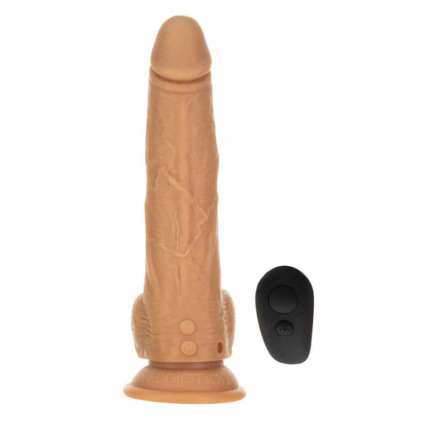 9” Thrusting Dildo with Remote - Caramel