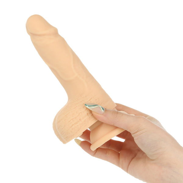 6.5" Thrusting Dong With Remote - Vanilla