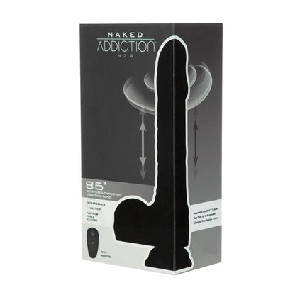 8.6” Silicone Rotating & Thrusting Dildo with Remote - Noir