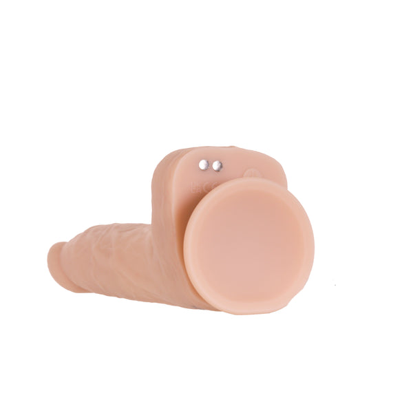 8.5” Thruster Dildo with Remote - Vanilla