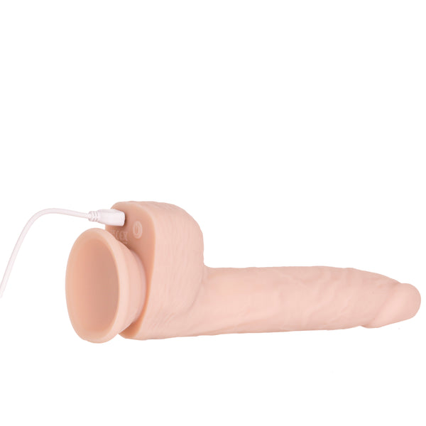 8.5” Thruster Dildo with Remote - Vanilla