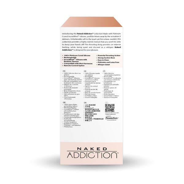 8.5” Thruster Dildo with Remote - Vanilla