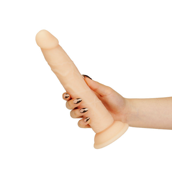 9” Silicone Dual Density Bendable Dildo - Vanilla