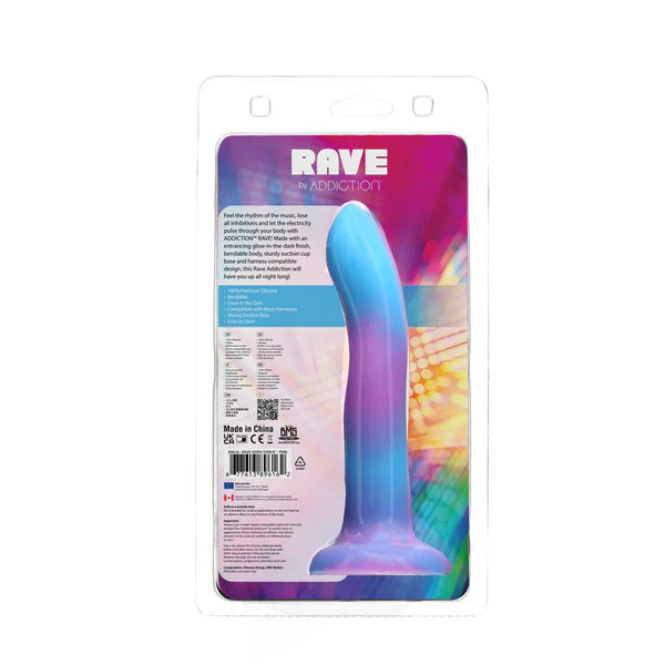 Rave by Addiction - 8" Glow in the Dark Dildo