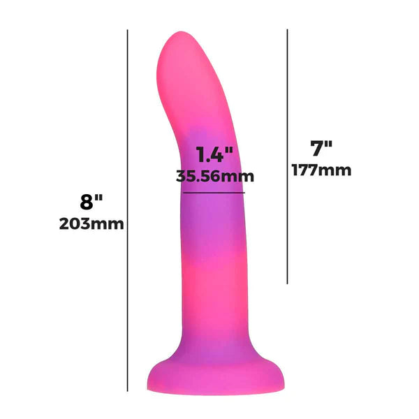 Rave by Addiction - 8" Glow in the Dark Dildo