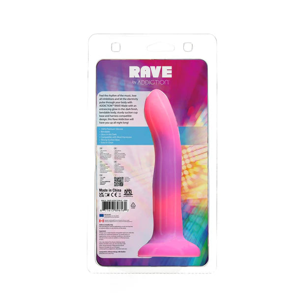 Rave by Addiction - 8" Glow in the Dark Dildo