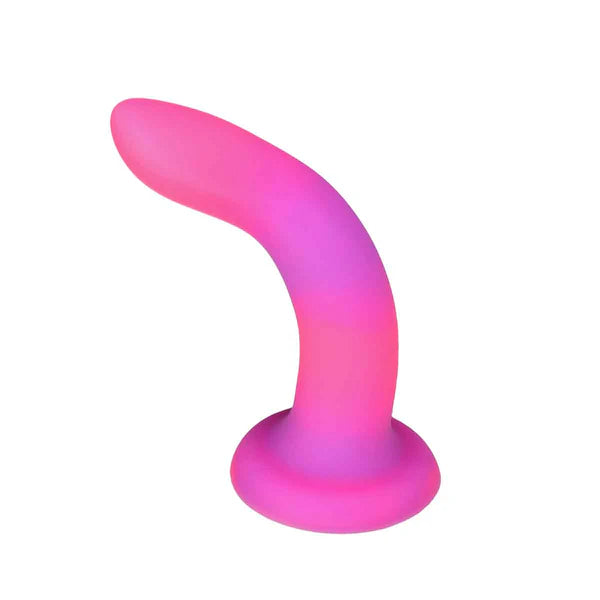 Rave by Addiction - 8" Glow in the Dark Dildo - Pink Purple