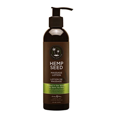 Earthly Body Hemp Seed Massage Lotion - Naked in the Woods, 8oz/237ml