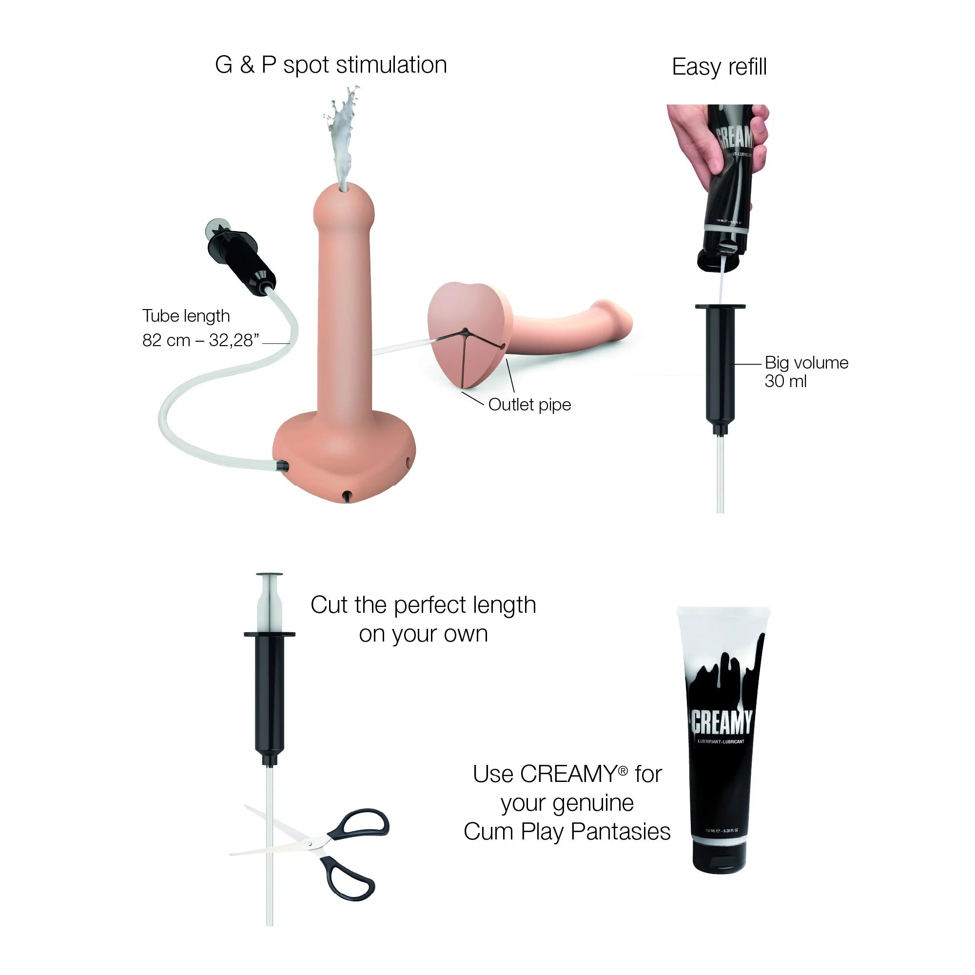 Squirting Cum Semi-Realistic Dildo