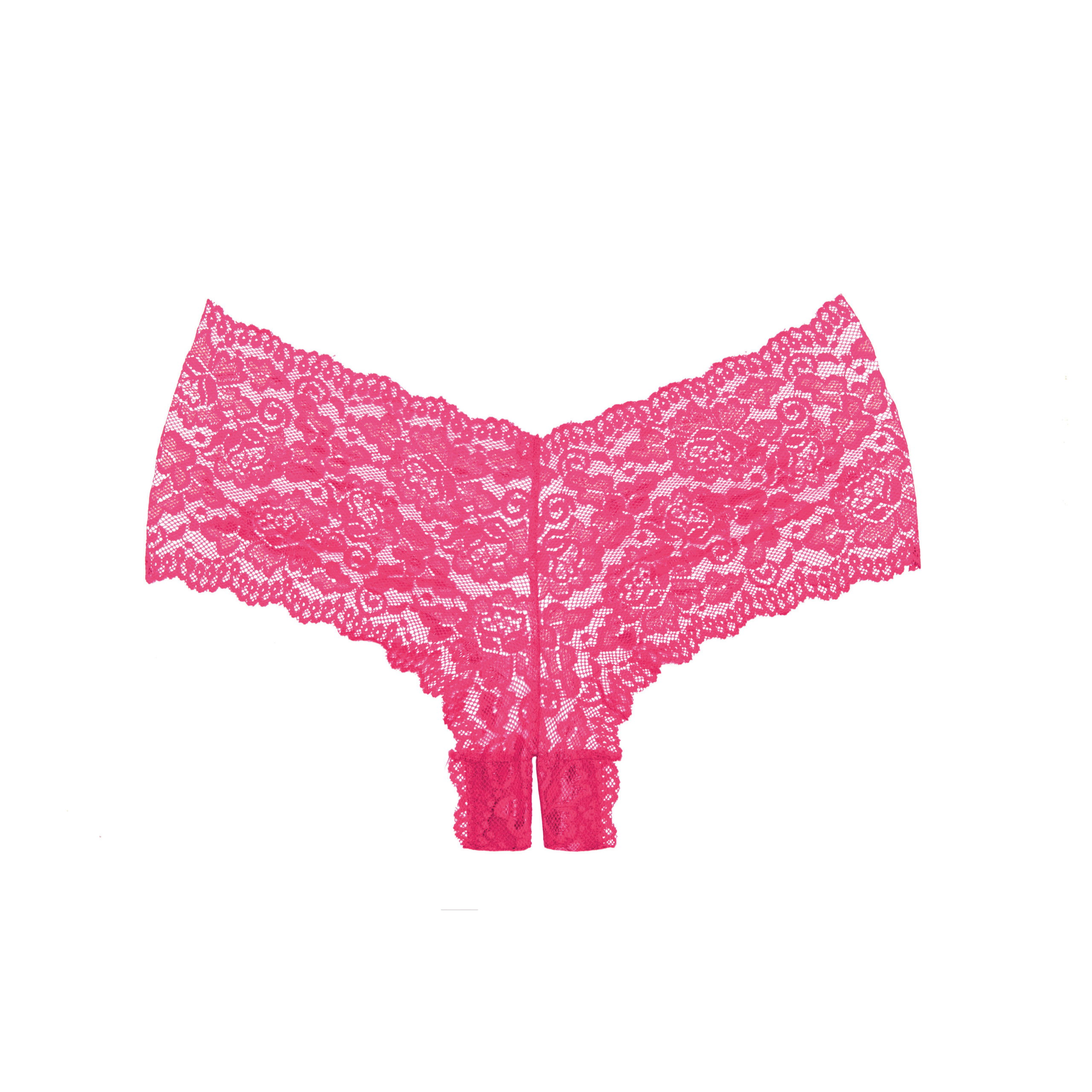 Candy Apple Crotchless Lace Booty Shorts / Culottes - Noir